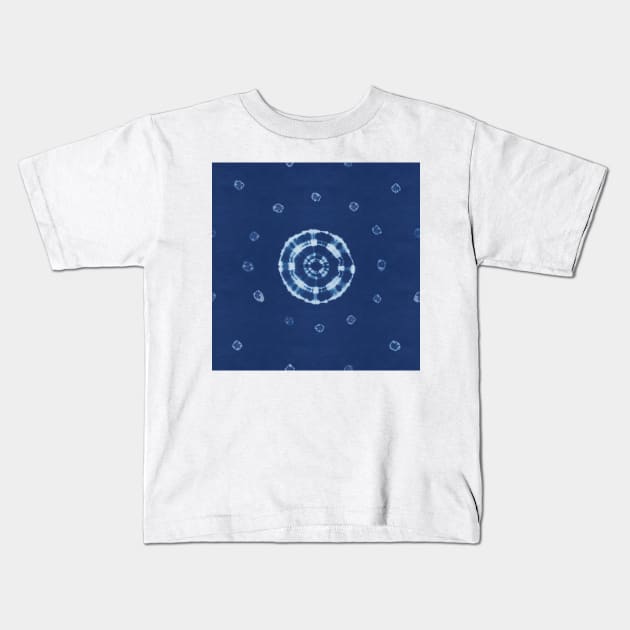 Kanoko Kumo Shibori Kids T-Shirt by marufemia